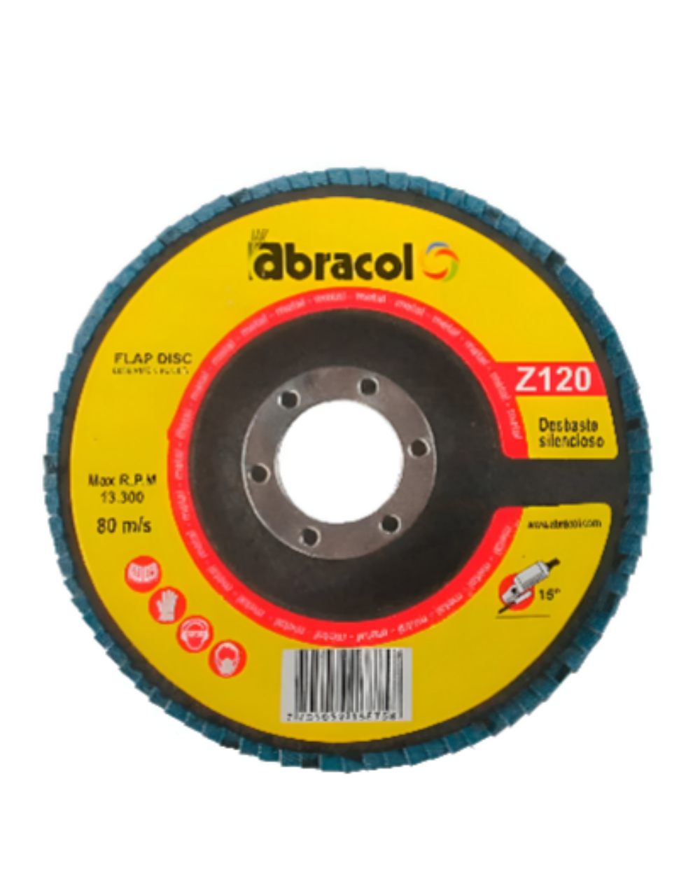 Disco Flap 4 1/2 X 7/8 Grano 120 Abracol