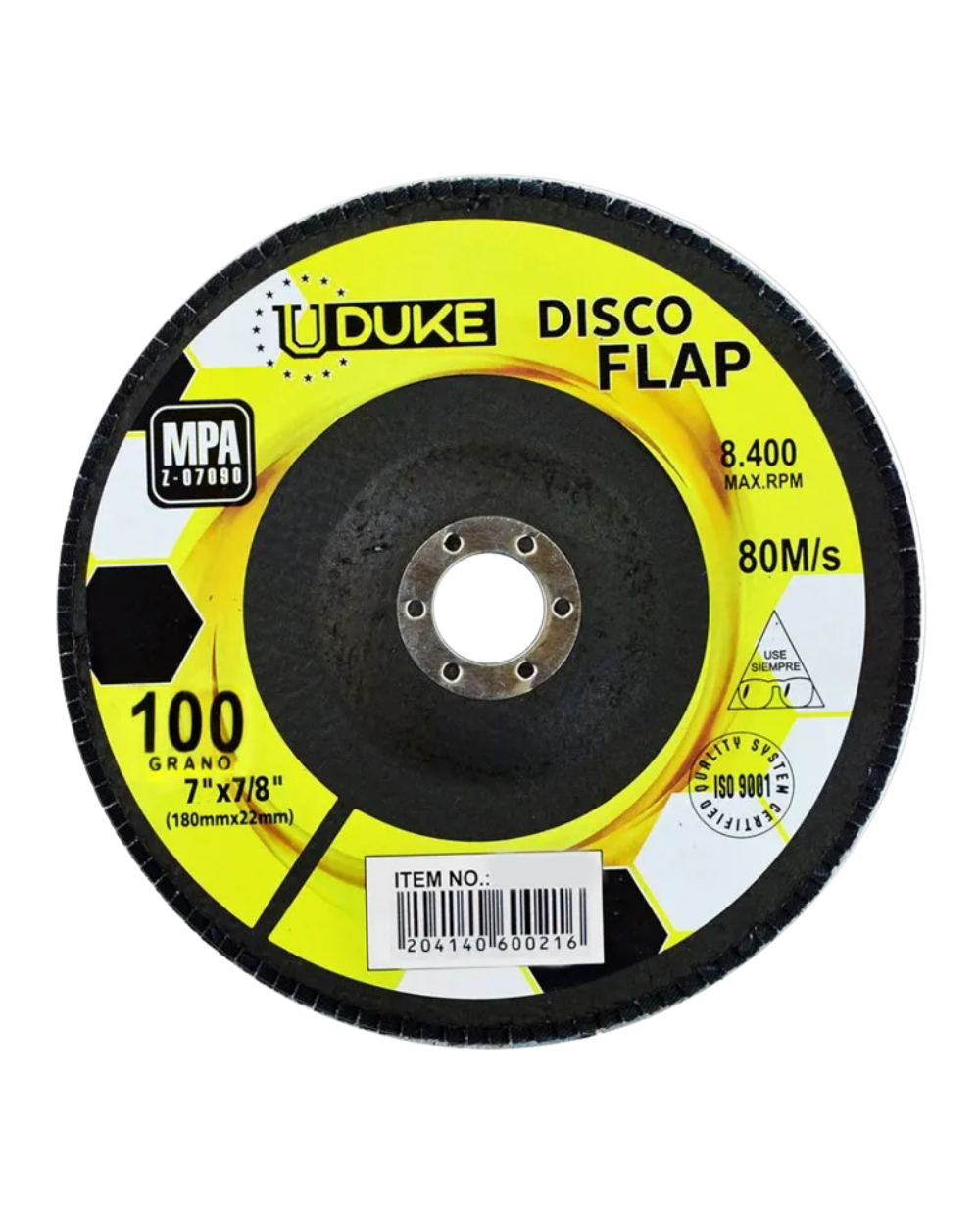 Disco Flap 4 1/2 X 7/8 Grano 100 Importadora
