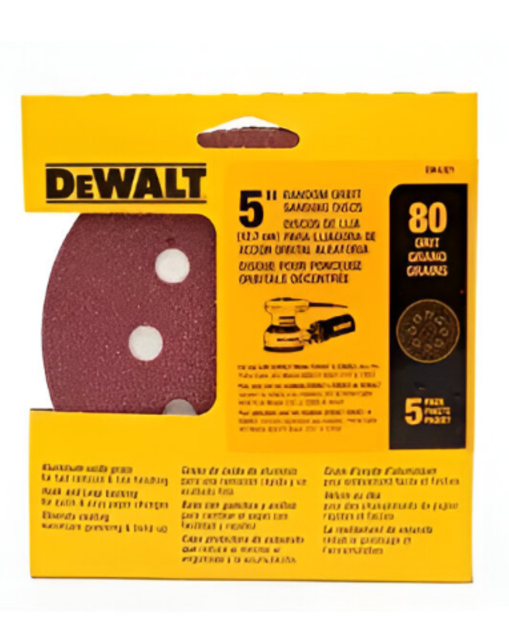 Disco Lijadora Orbital 5  G80 X 5und Dewalt