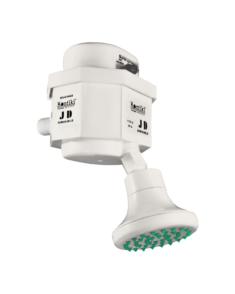 Ducha Electrica Dirigible Kontiki Calentador Tina Regadera Blanco