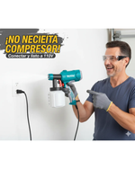 Pistola Para Pintar 800ml 450w Profesional 110v Agua/aceite Verde Oscuro