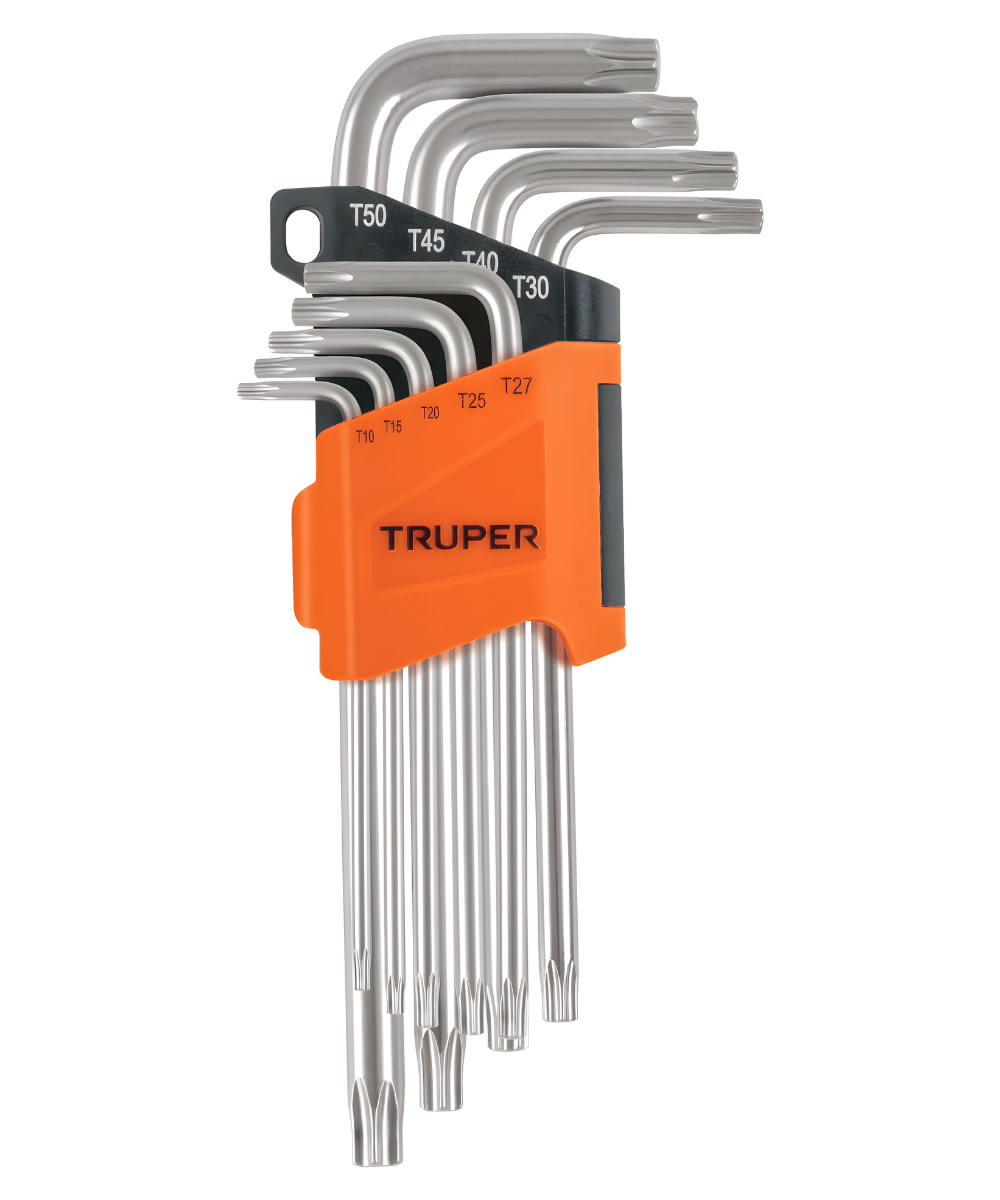 Llaves Torx Largas T10-T50 x9 Pzs Truper