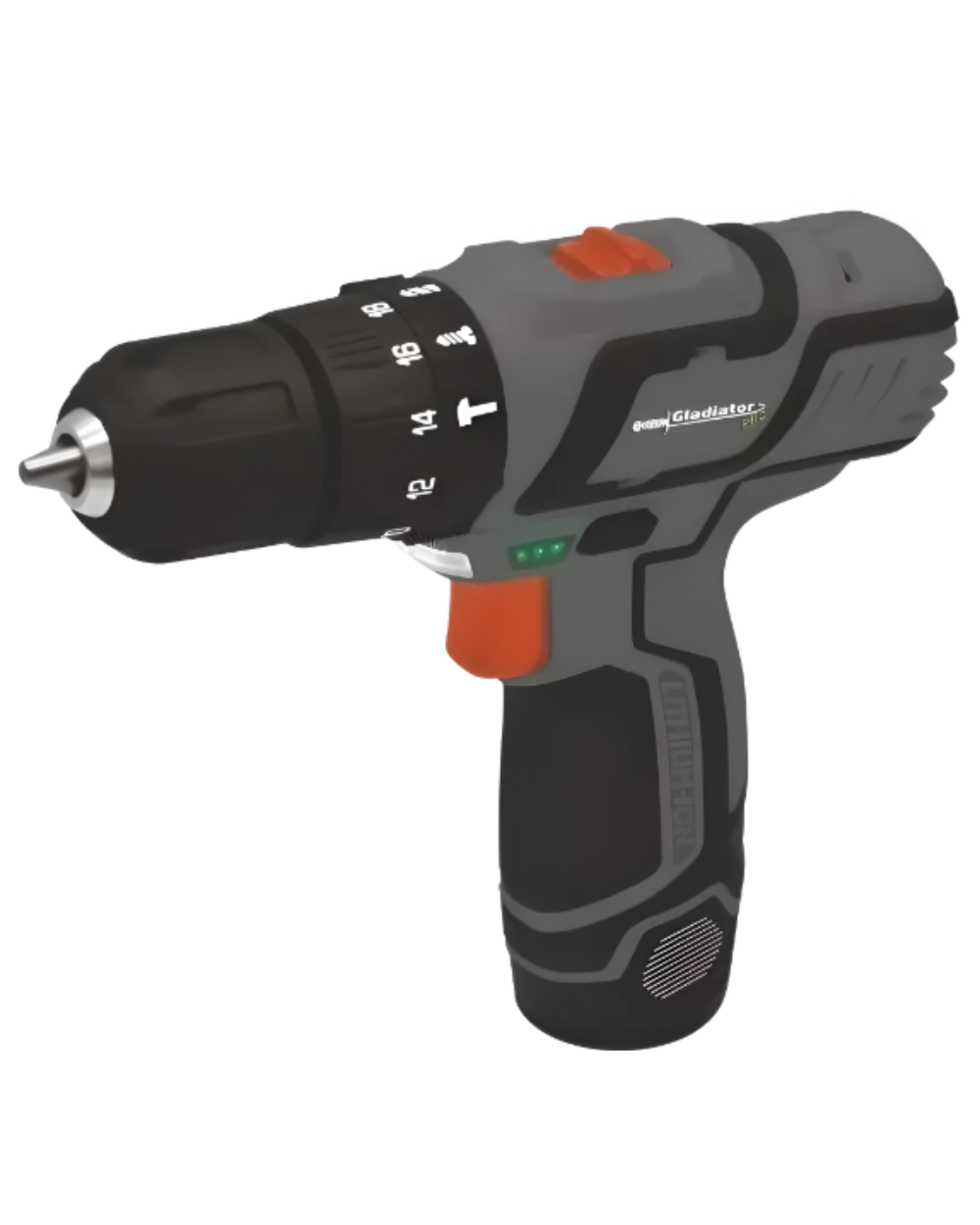 Taladro Percutor Inalambrico 3/8  Bateria De 12v Gladiator Gris 50 Hz/60 Hz