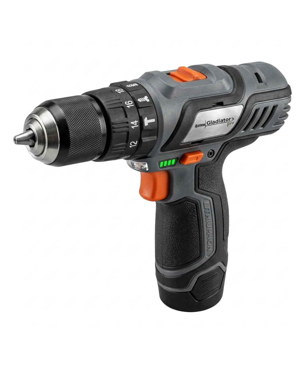 Taladro Percutor Inalámbrico 3/8" 12V Gladiator Pro