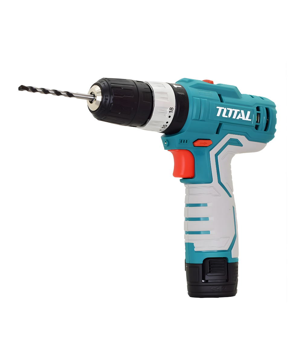 Taladro Percutor 3/8" 12V Total + 2 Baterías + Accesorios UTIDLI12201