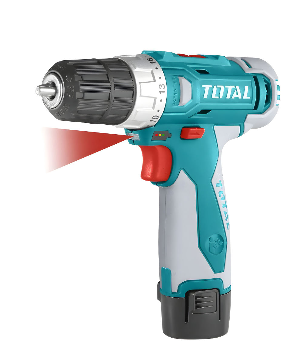 Taladro Percutor 3/8" 12V Total + 2 Baterías 1.5Ah TIDLI12202