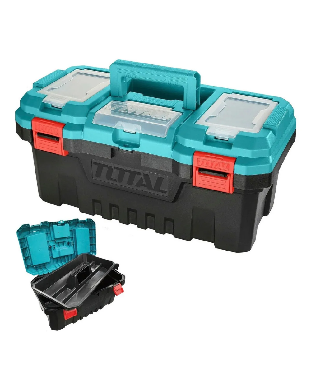 Caja Herramienta 20 Plastica Total (tpbx0201) Color Turquesa