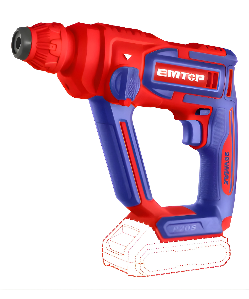 Rotomartillo SDS Plus 16mm 20V EMTOP ELRH20168 No Incluye Batería ni Cargador