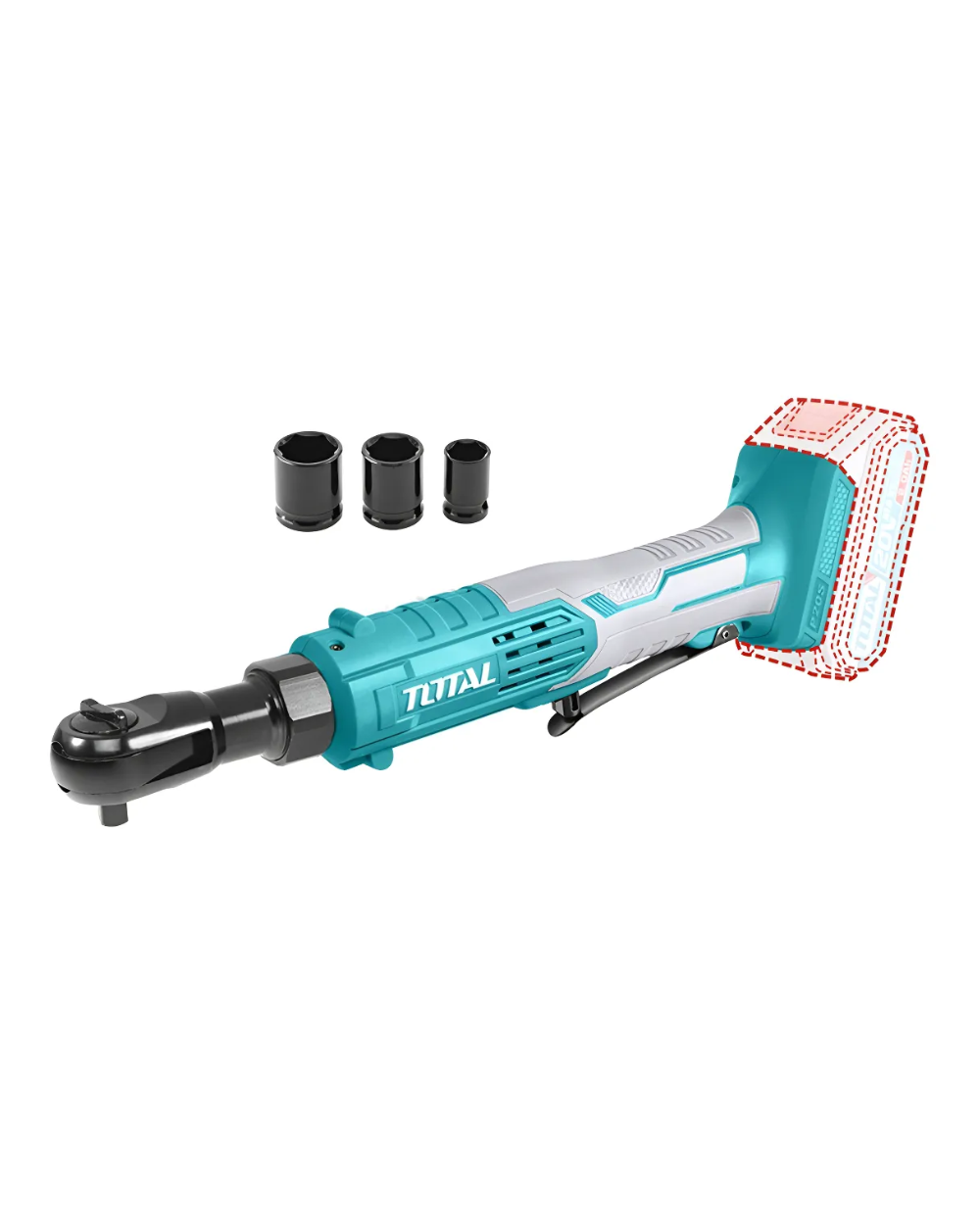 Llave de Trinquete Rachet Inalámbrico 20v Encastre 3/8'' Torque 65nm No Incluye Batería Ni Cargador Total Tdrli2060151 Ajustable