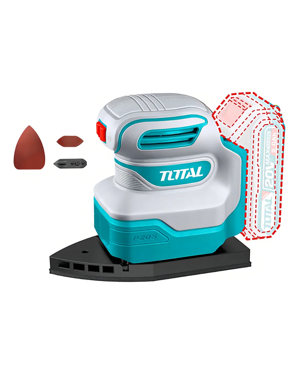 Lijadora Inalámbrica Orbital De Palma Total Tpsli2014, No incluye Bateria ni Cargador