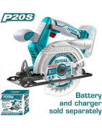 Sierra Circular Inalámbrica TOTAL TOOLS 20V 5 1/2” 140mm 3600RPM Profesional No Incluye Batería Ni Cargador