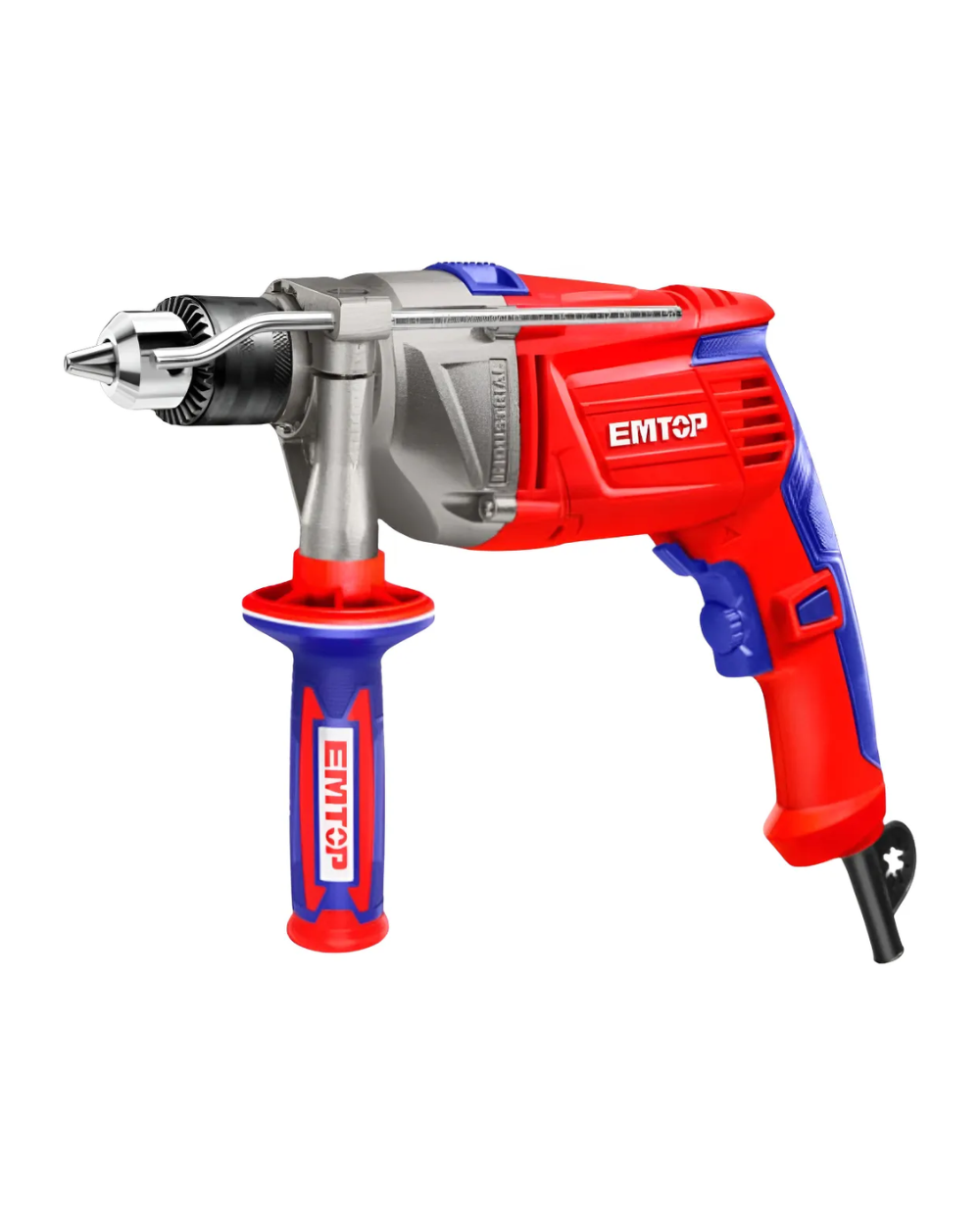 Taladro Percutor 1/2'' 1100w Rojo Industrial Emtop Velocidad Variable