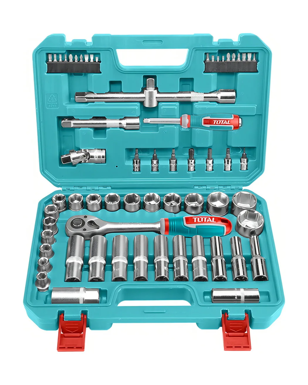 Rache con Copas 1/2" x62 Pzs Industrial Total THT121602