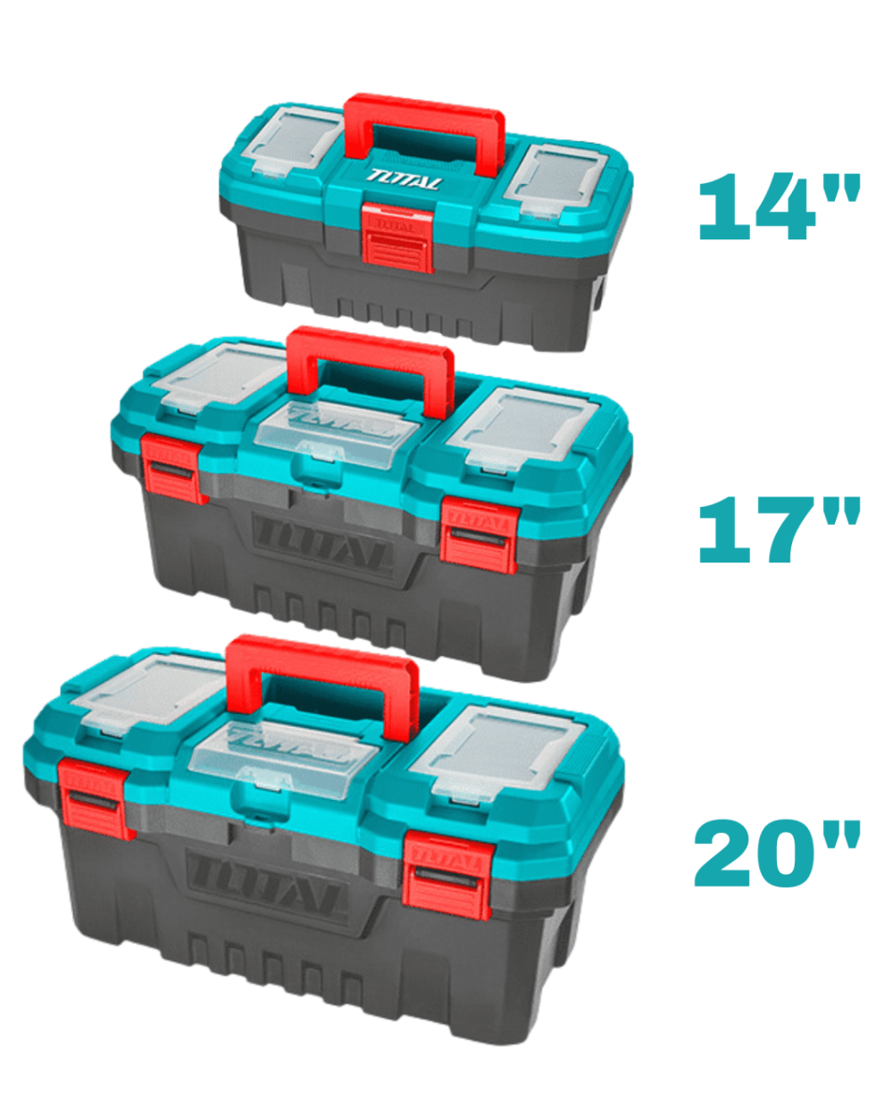 Set Cajas Herramientas 14" + 17" + 20" Total TPBXK0031