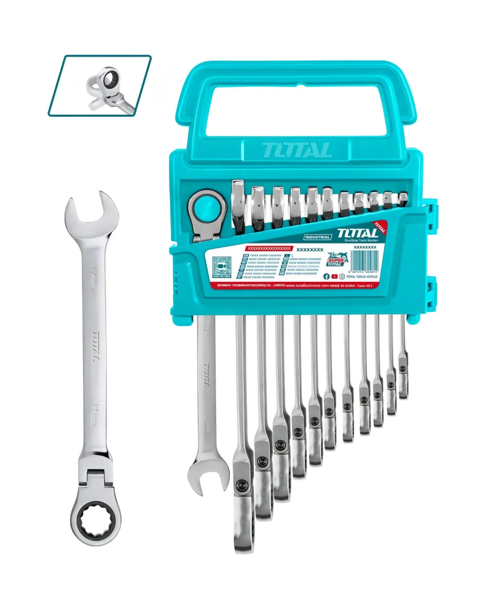 Juego De Llaves Mixtas Con Ratchet 8 A 19mm Total Tht102rk5126