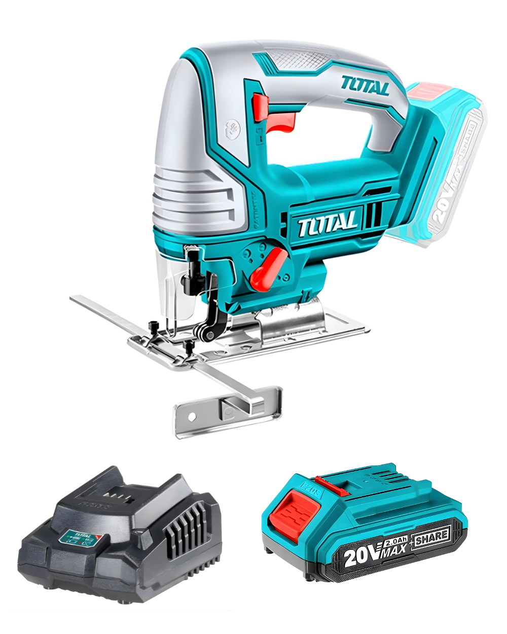 Sierra Caladora Inalámbrica 20V Total + Batería + Cargador TJSLI1008