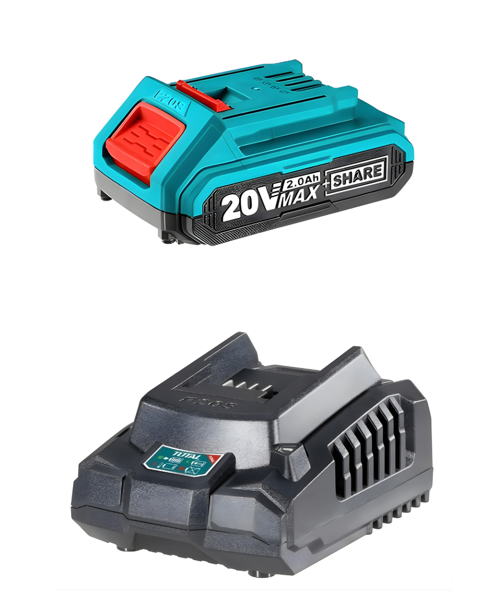 Kit Cargador 20V + Batería 2.0Ah Total UTFBCPK1212