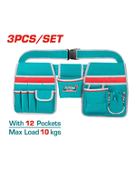 Porta Herramienta 13 Bolsillos Cap 10kg Super Total Turquesa