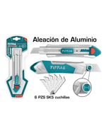 Bisturi 18x100mm Industrial Metalico Con 6 Repuestos Total