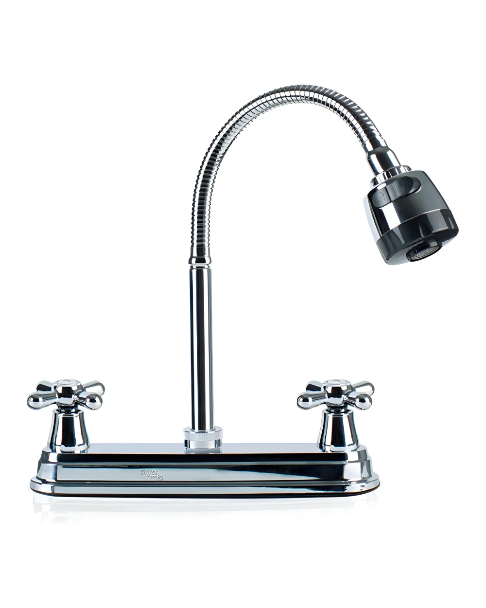 Grifo Mezclador Lavaplatos Flexible Boccherini Fa80102 Color Plateado