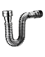 Sifon Flexible De Una Salida Cromado Boccherini Yw077 Plateado