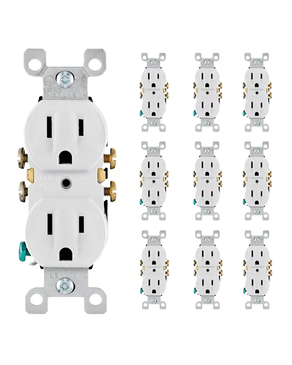 Tomacorriente Doble Blanco Leviton Pack x10und 5320-WCI