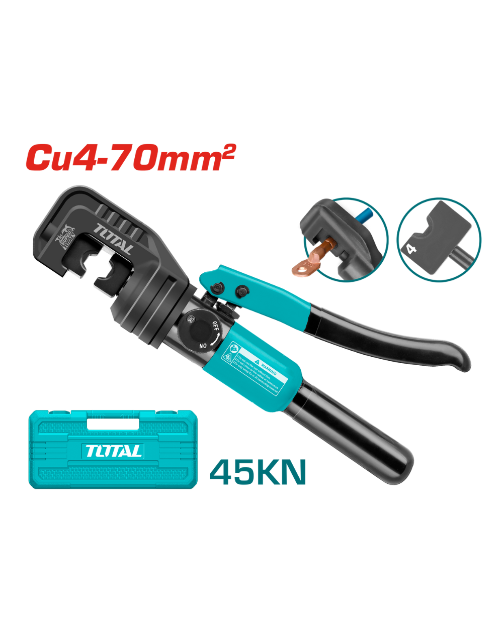 Ponchadora Hidraulica Cu4-70mm2 45kn Total (THCT070)