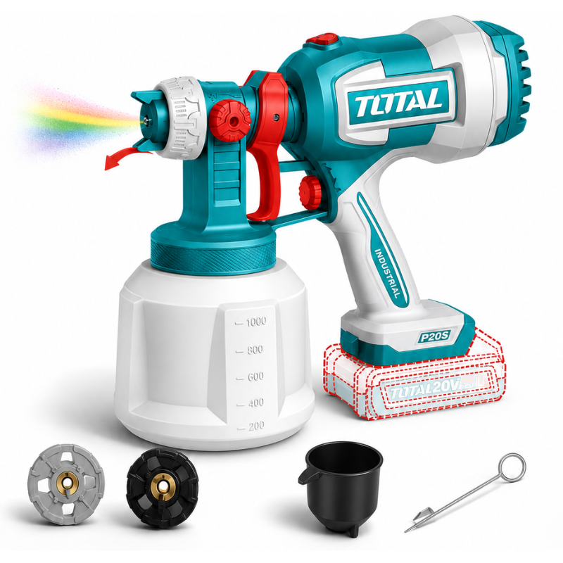 Pistola Pintar Inalámbrica 20V 800ml Total TSGLI2004 No Incluye Batería ni Cargador