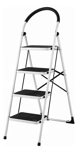 Escalera Plegable Metálica 4 Peldaños Uduke HT1324