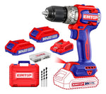 Taladro Percutor 1/2 Inalambrico Emtop 66nm +50 Acc Brushles Rojo 50 Hz/60 Hz