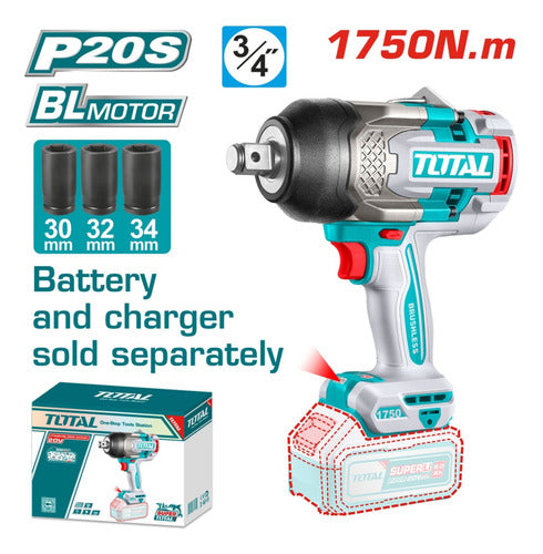 Pistola Impacto Inalambrica 3/4 1750nm No Incluye Bat/carg - Turquesa - 50 Hz/60hz