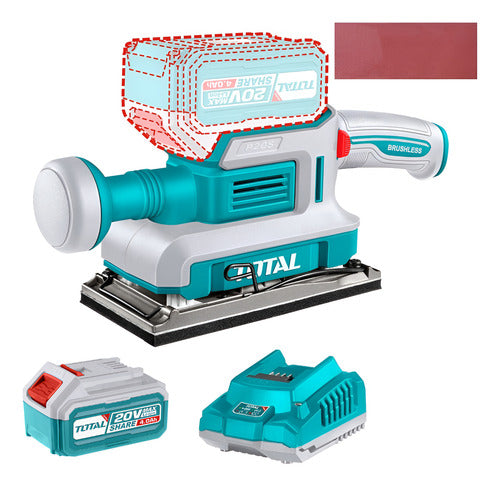 Lijadora Palma Inalámbrica 3-1/2"x7" 20V Total + Batería 4.0Ah UTFSLI20311