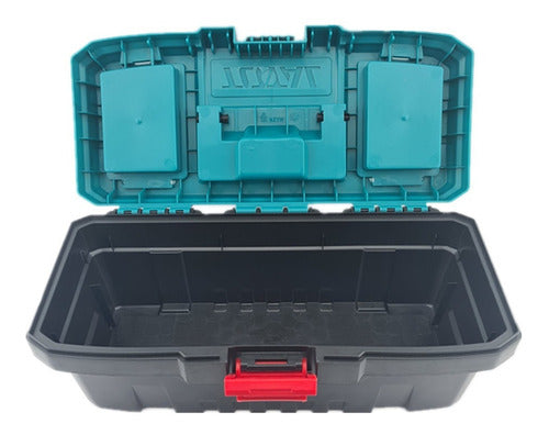 Caja Herramienta 14 Plastica Total (tpbx0141) Color Turquesa