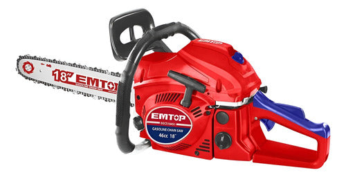 Motosierra 18" 46cc Gasolina EMTOP EGCS18451