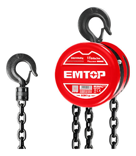 Diferencial Cadena 1 Ton x3m EMTOP ECBK110