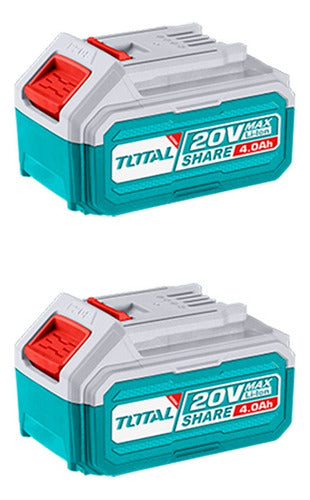 Kit 2 Baterías 20V 4.0Ah Total TOSLI240312