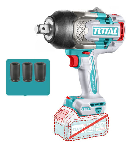 Pistola Impacto 3/4" 20V 1350Nm Total TIWLI201351 No Incluye Batería ni Cargador
