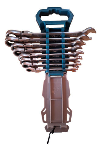 Llaves Mixtas Flexibles Con Rachet Total Tht102rk586 Juego 8pcs De 8 A 19mm