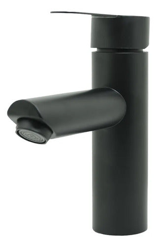 Llave Lavamanos Monocontrol Negra Baja 18cm Uduke HT2034