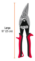 Tijera Aviacion Para Lamina 10  Corte Izquierdo Truper Rojo