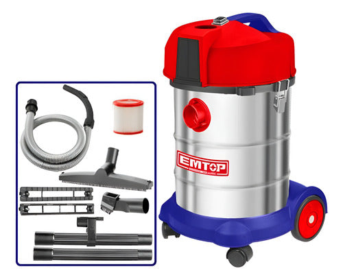 Aspiradora Sopladora 30L 1400W Húmedo/Seco EMTOP ULVCR1401