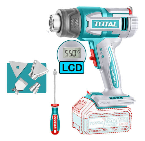 Combo inalambrico 20v Polichadora 7  + Llave Impacto 400nm + Pistola Calor 20v