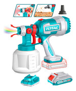Pistola Pintar Inalambrica 800ml + 3 Boquillas + Bateria + Cargador Total
