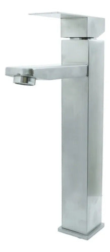 Llave Lavamanos Monocontrol Alta Satinada 30cm Uduke HT2033