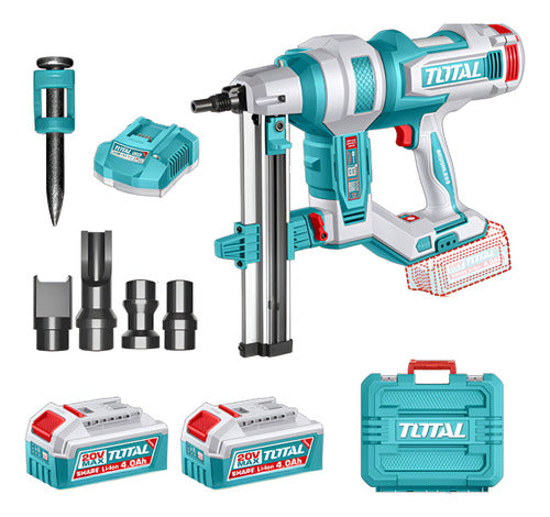 Clavadora Concreto 20V Brushless Total + 2 Baterías UTCNLI9008