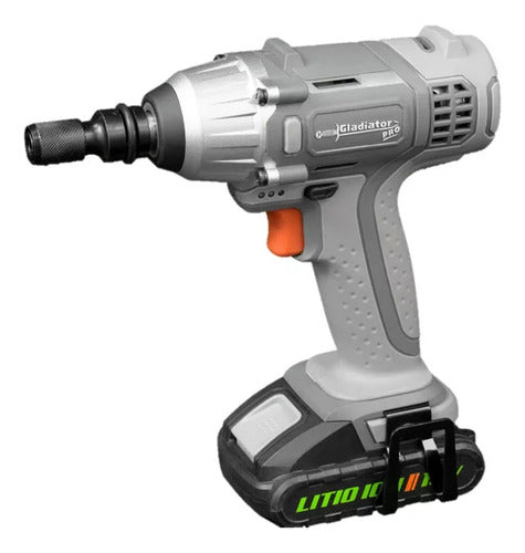 Llave Impacto y Atornillador 2 en 1 1/2" 18V Gladiator + Batería 2.0Ah