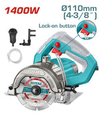 Sierra Circular 4-3/8 110v-1400w Industrial Total - Turquesa - 50 Hz/60 Hz