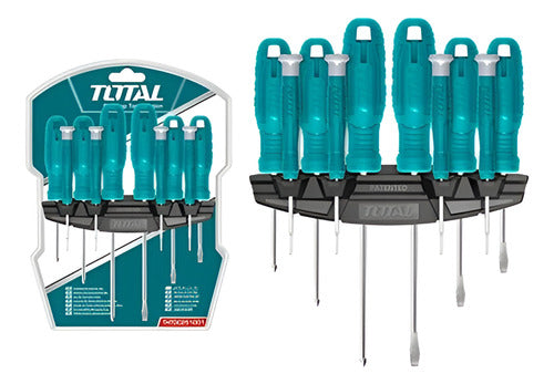 Destornilladores CRV x10 Pzs Total THTDC251001
