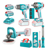 Combo inalambrico 20v Polichadora 7  + Llave Impacto 400nm + Pistola Calor 20v