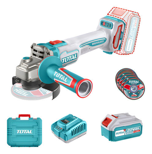 Pulidora 4-1/2" 20V 1200W Brushless Total + Batería 4.0Ah UTAGLI2211531